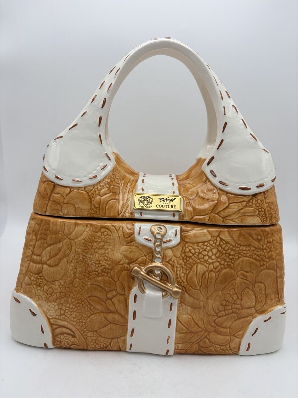Davids Cookies Purse Cookie Jar. Collectable Clean Kitchen